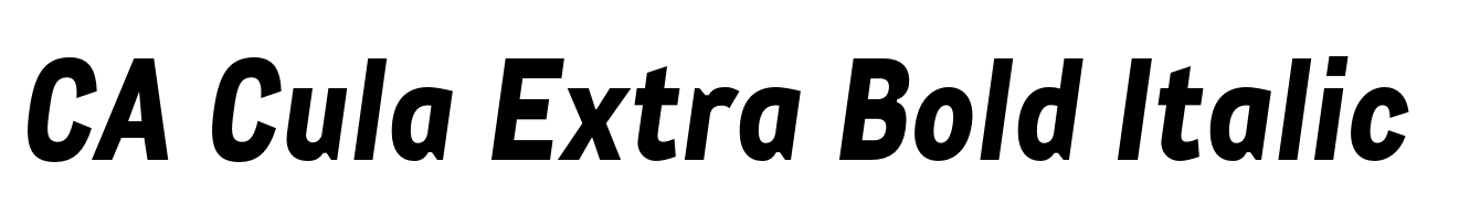 CA Cula Extra Bold Italic